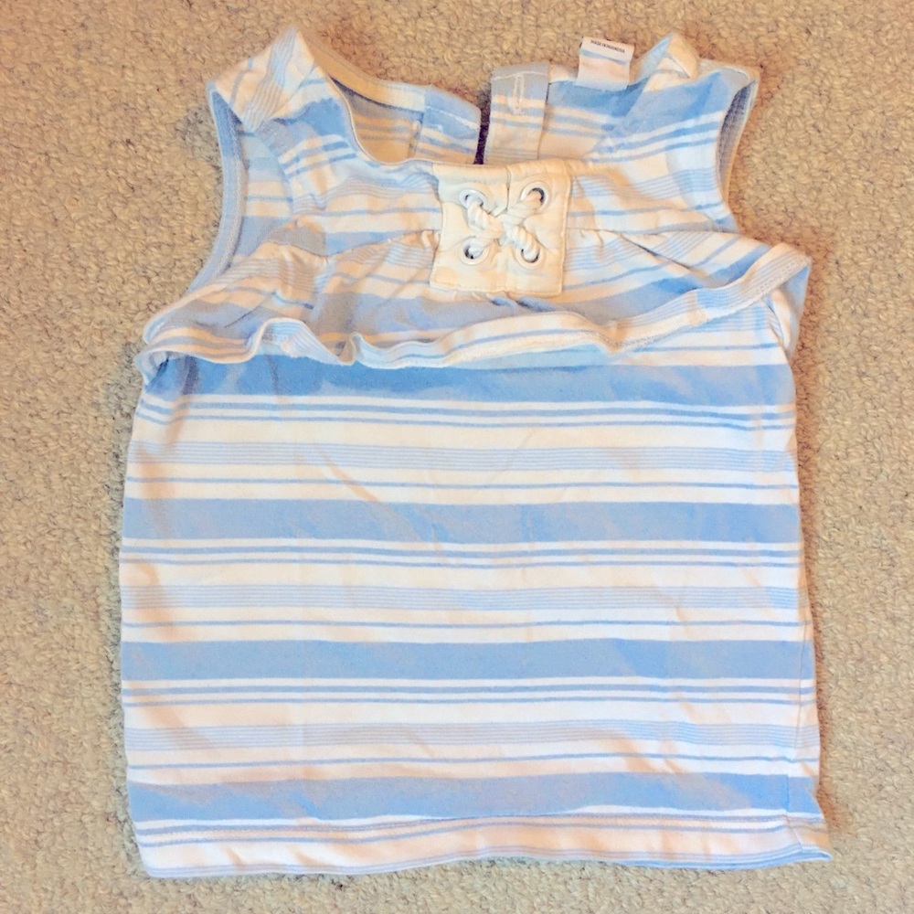 Janie & Jack: Girl’s Blue Striped Tank in Size 3T